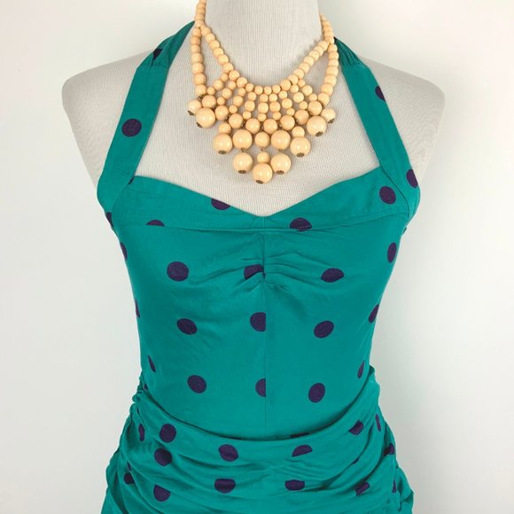 Marc Jacobs Polka Dot Halter Cotton Dress Size 4 - Picture 3 of 16